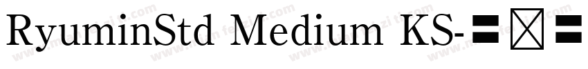 RyuminStd Medium KS字体转换
